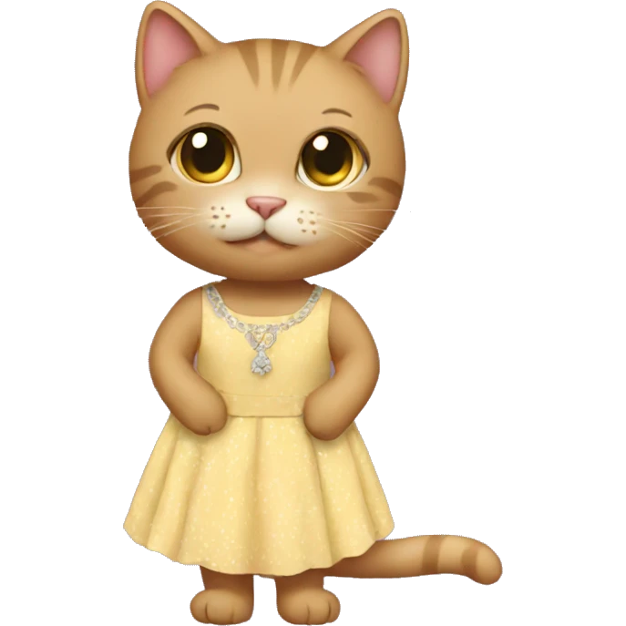 a cat with a dress emoji