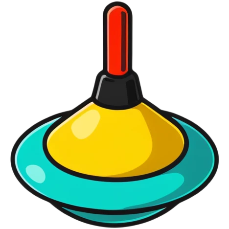 cute pastel pink spinning top toy emoji