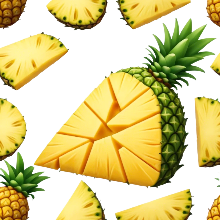 A piece of a pineapple triangle emoji