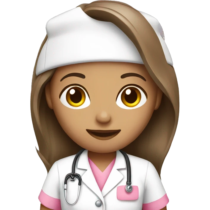 Nurse in pink emoji