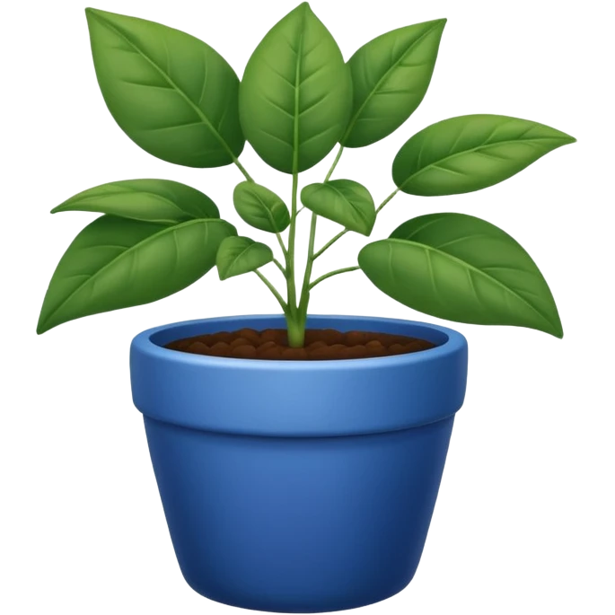 Plant in a blue pot emoji