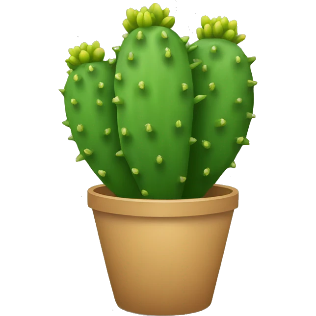 round Nopal without pot emoji