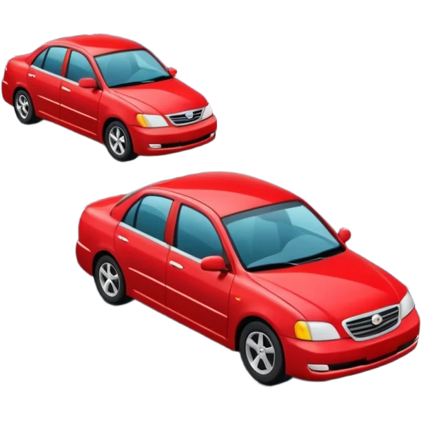 car in middle traffic lane  emoji