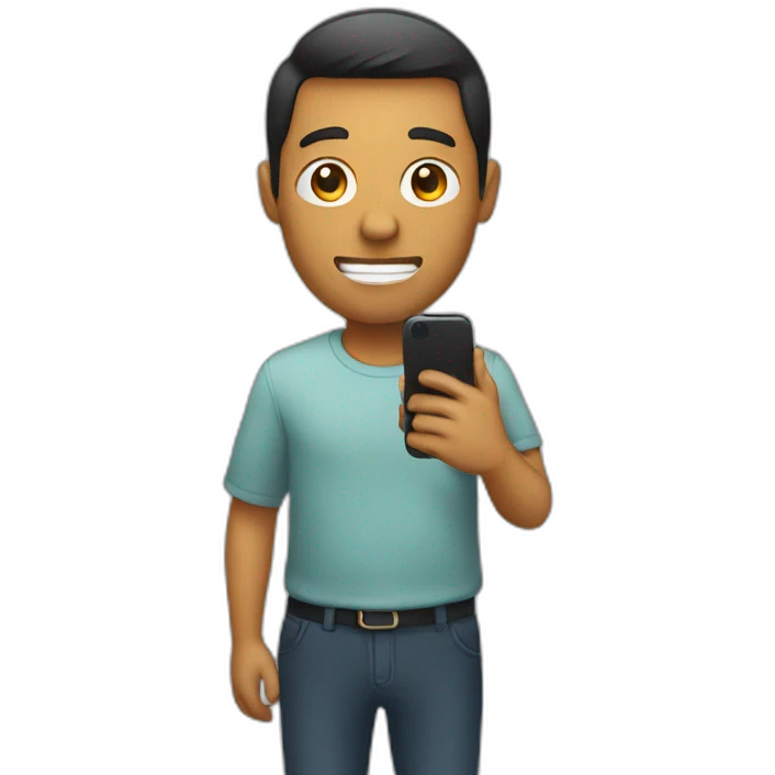 holding phone emoji