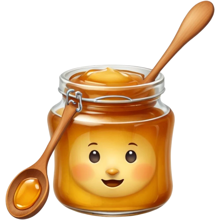 pear jam with a wooden spoon   emoji