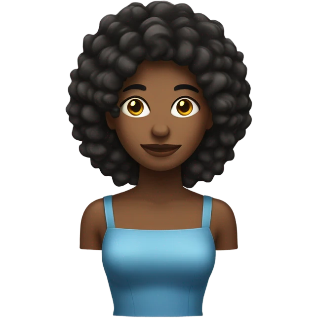 Mulher negra cabelo cacheado loiro  emoji