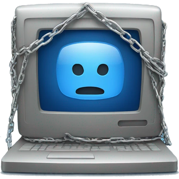 Computer with chains emoji