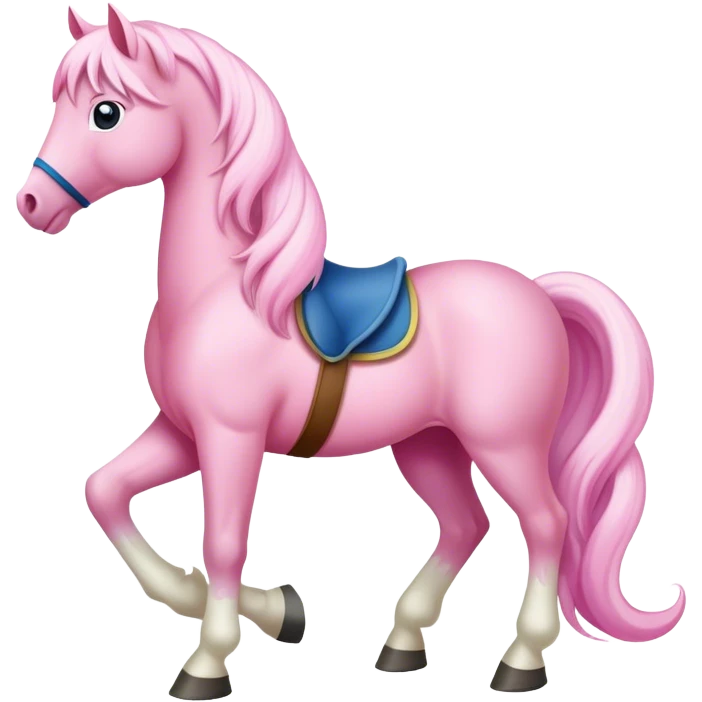 Disney-style pink horse emoji