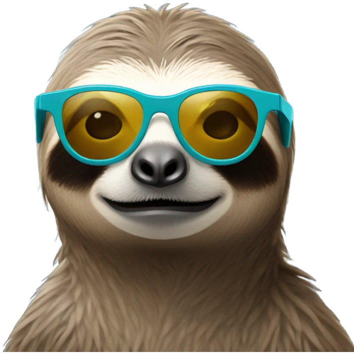 Sloth with sunglasses  emoji