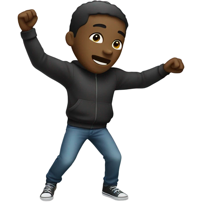 black person dabbing emoji