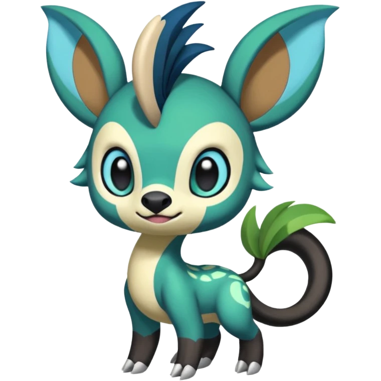 Colorful Exotic Meloetta-Skiddo-Cobalion-Virizion-Venom-Stitch-Fakémon-creature-hybrid emoji