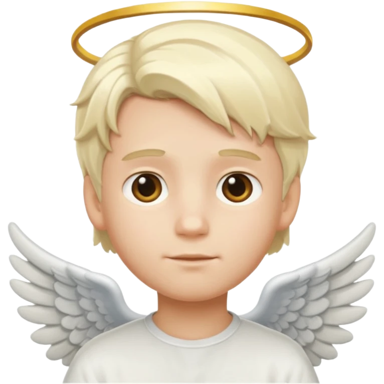 Blond white hair angel boy emoji emoji