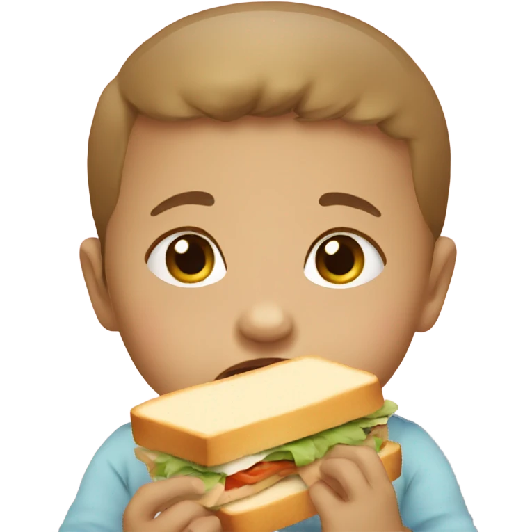 Baby eating sandwich  emoji
