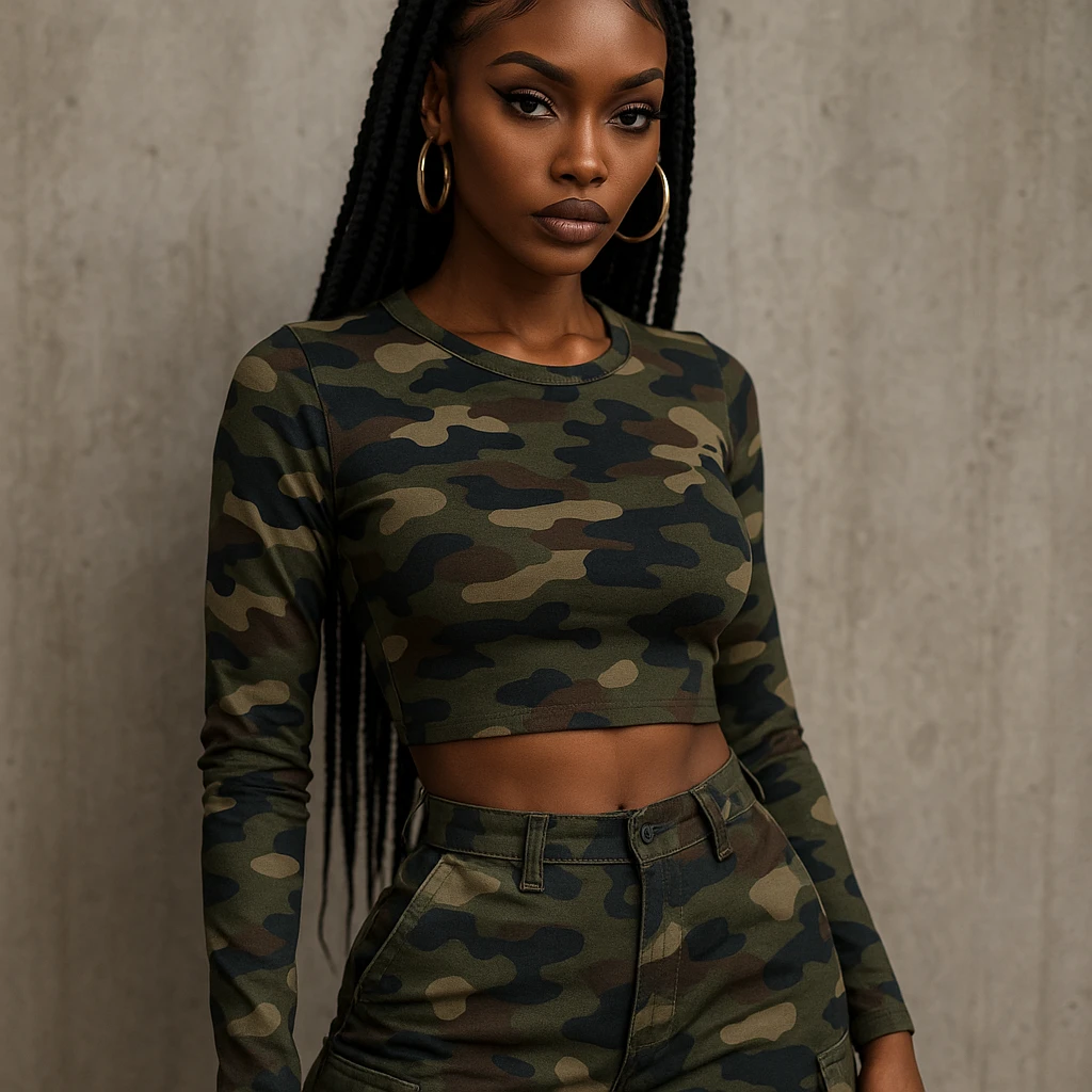 rebone baddie in camo emoji
