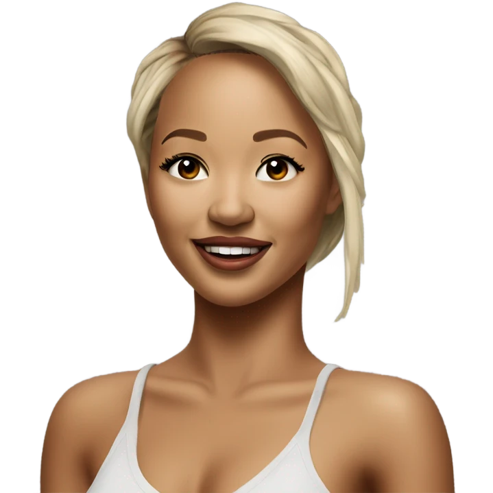 3d Hyper Realistic tattoo Karrueche Tran photo  emoji