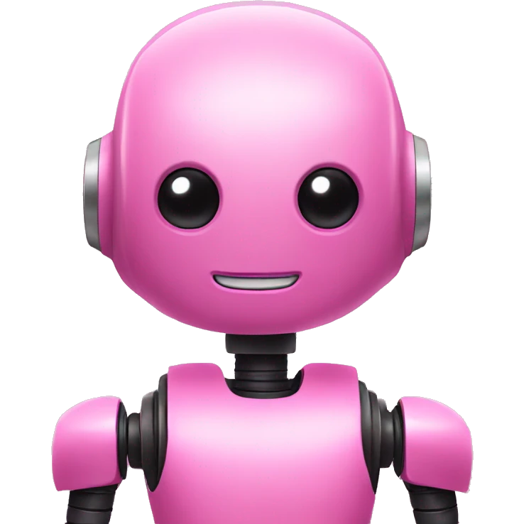 Pink robot emoji