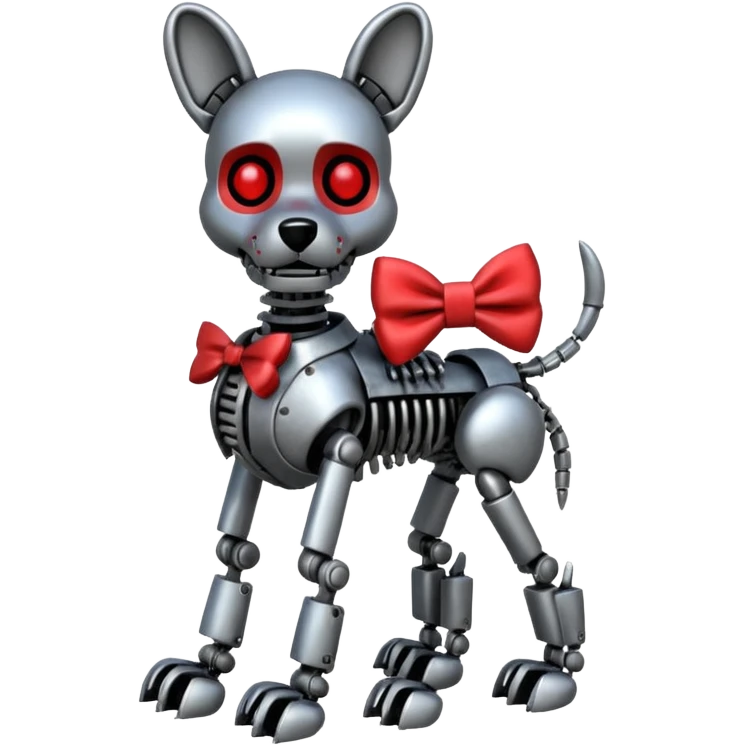 animatronic dog with red bow time like fnaf emoji