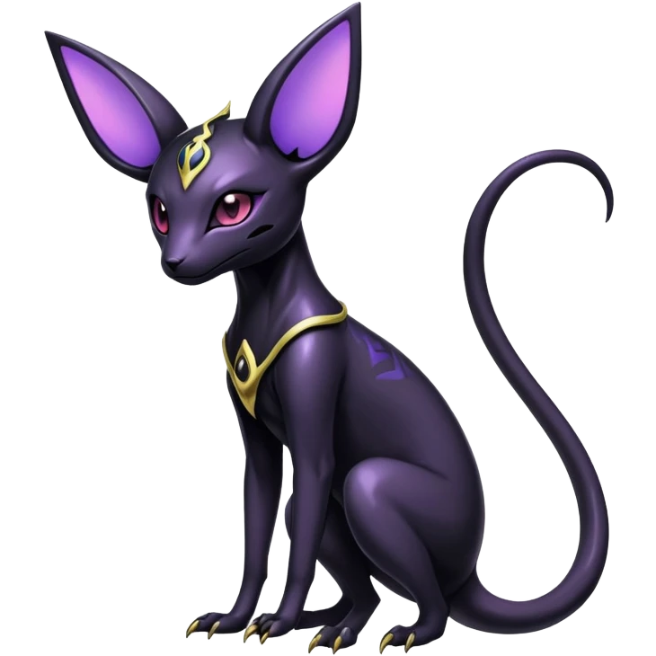 Shiny Edgy Gothic Futuristic Salandit-Umbreon-Espeon-Hybrid (Full body) emoji