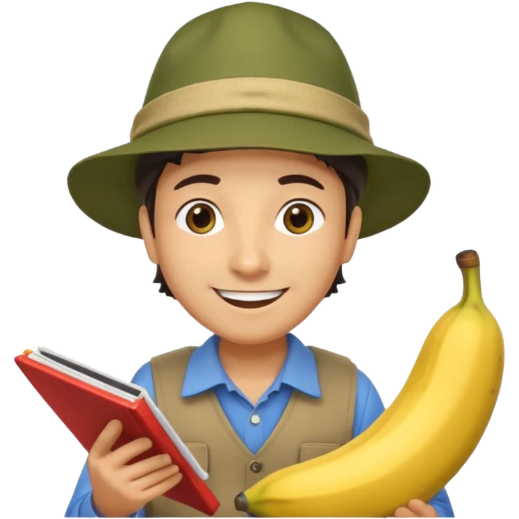 Make accountant loves fishing bananas movies and comics and is Italian emoji