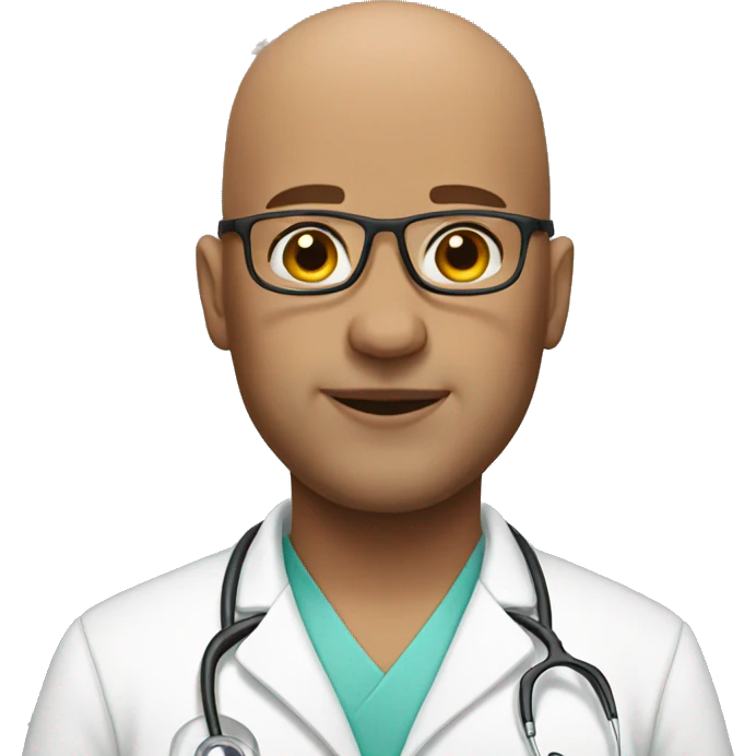 bald doctor emoji