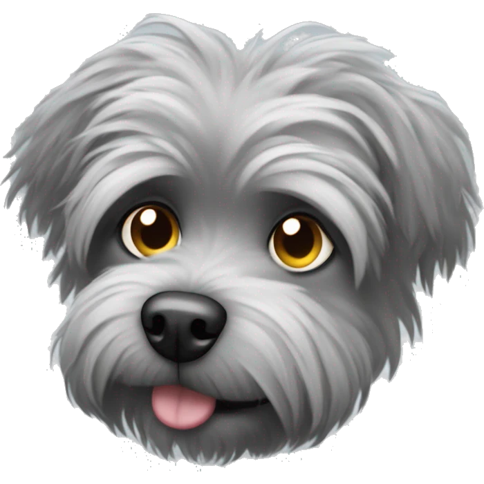 Lazy smelly grey scruffy dog emoji