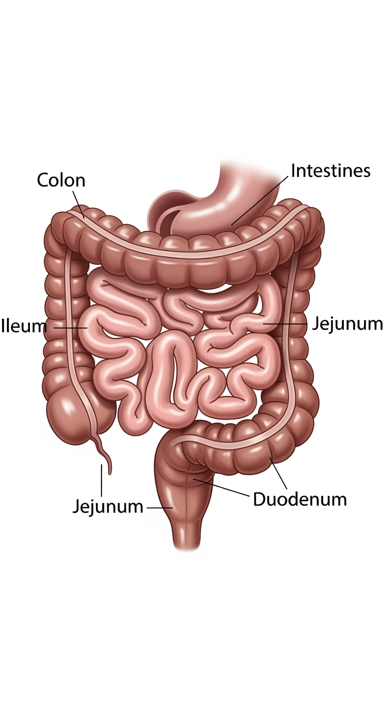 intestino umano anatomico, isolata su sfondo bianco emoji