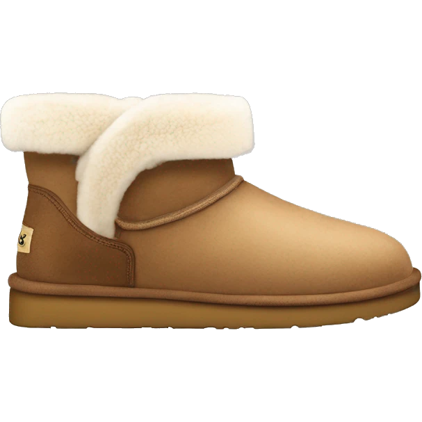 Ugg pantoufle beige marron emoji