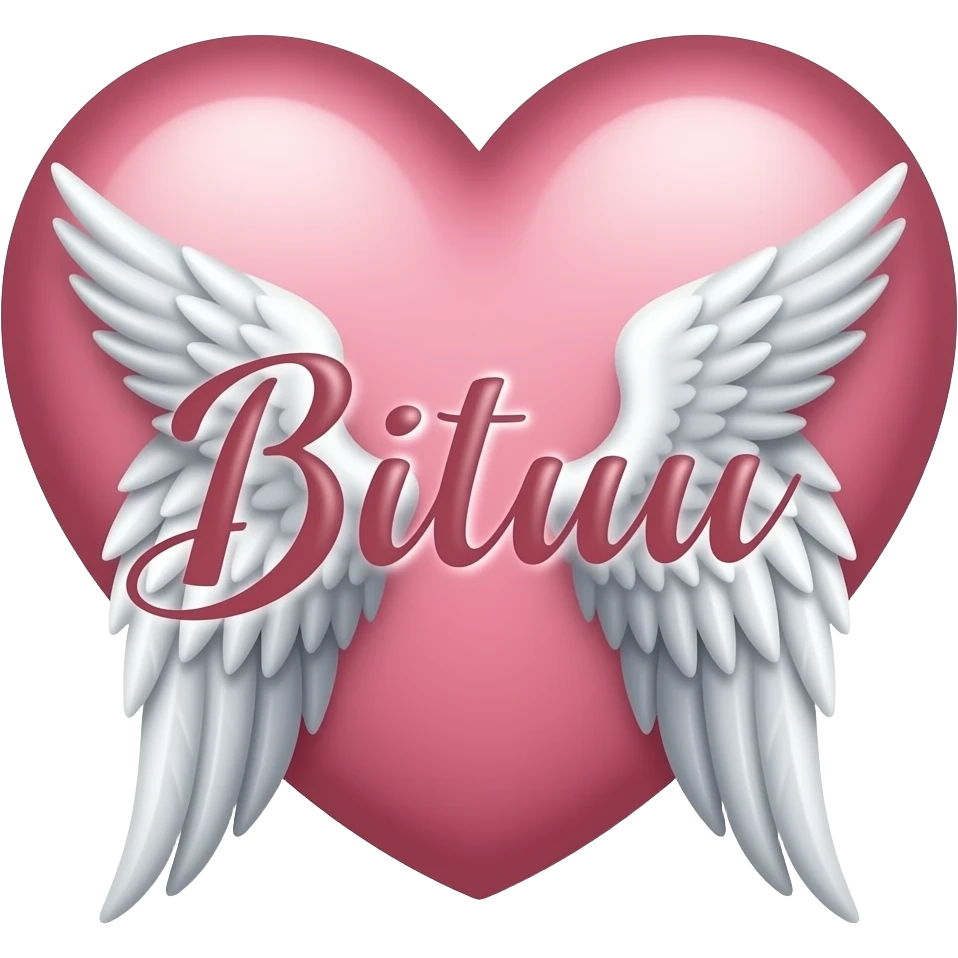 Heart wings in bituu write emoji