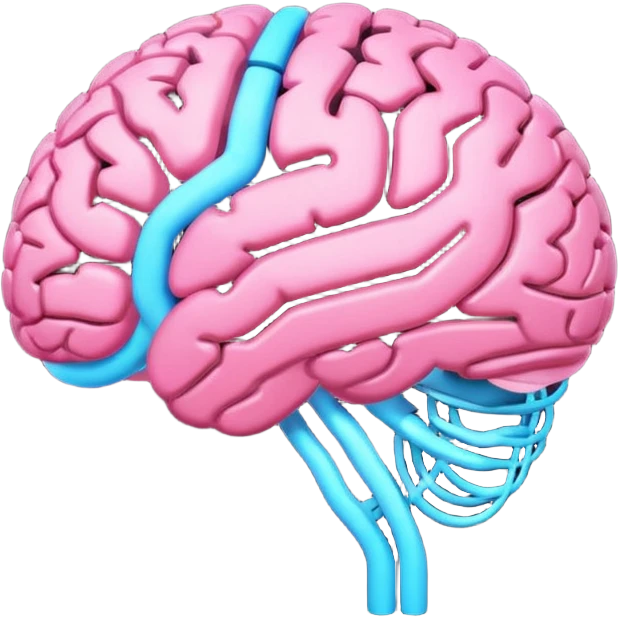 emoji of a brain with glowing tech lines emoji