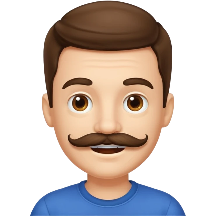 mustache Young boy,Big mustache.
negative: Dont use same face. emoji