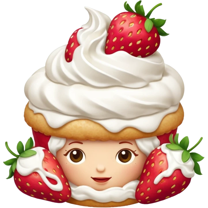 Strawberry shortcake emoji