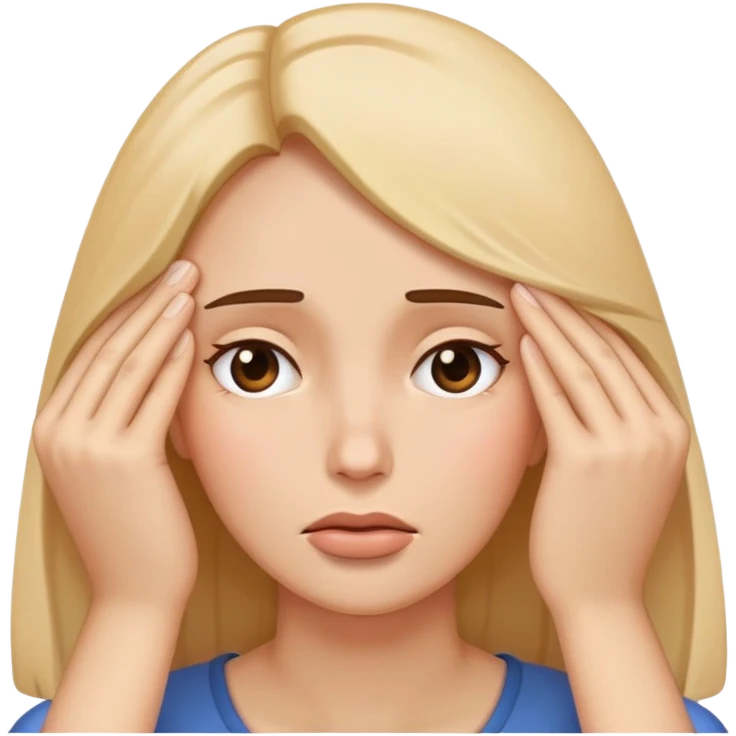 Facepalm gesture followed by three female face emojis emoji