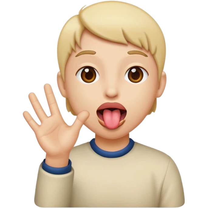 tounge out with hands to the side  emoji