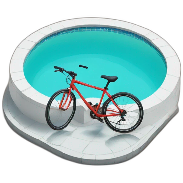 Bike on a pool emoji