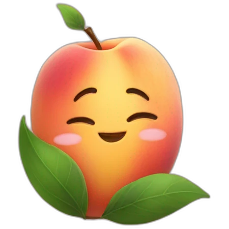 peaches hugging emoji