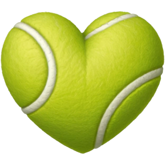 tennis shape heart no face emoji