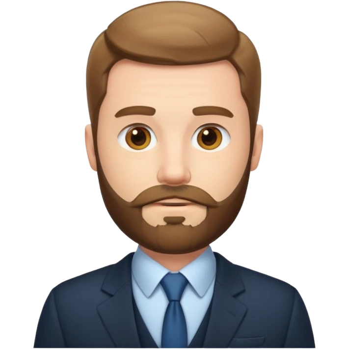 white man businessman with beard emoji