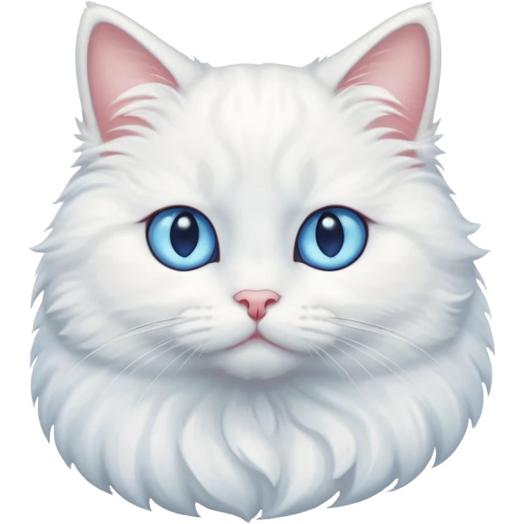 White cat with blue eyes emoji