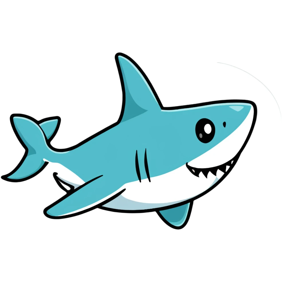 shark fin poking out above water emoji