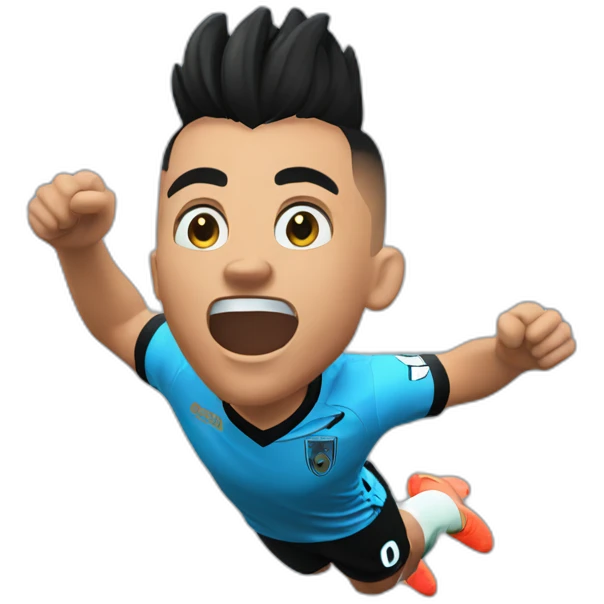 Lautaro Martinenz celebrating a goal emoji