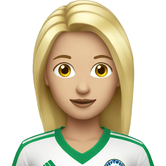 blond women with soccer  emoji