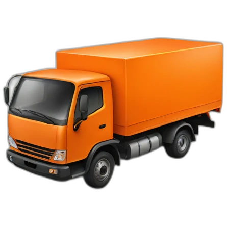 orange truck delivery emoji