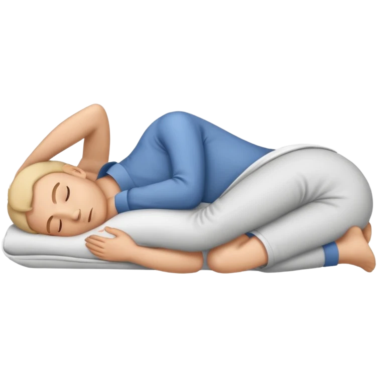 emoji of person sleeping on their back in the style of iOS emoji