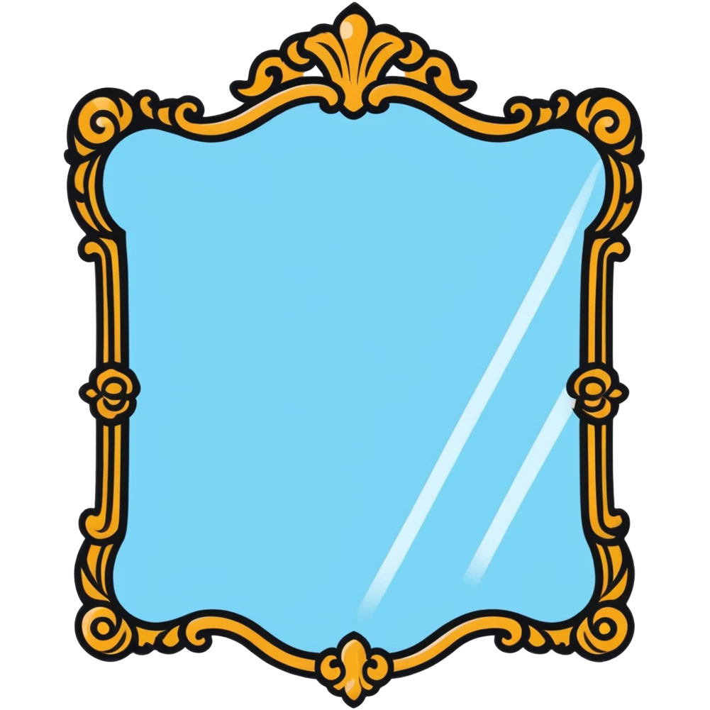 big mirror with ornate frame emoji