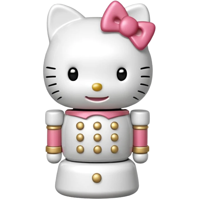 white hello kitty nutcracker emoji