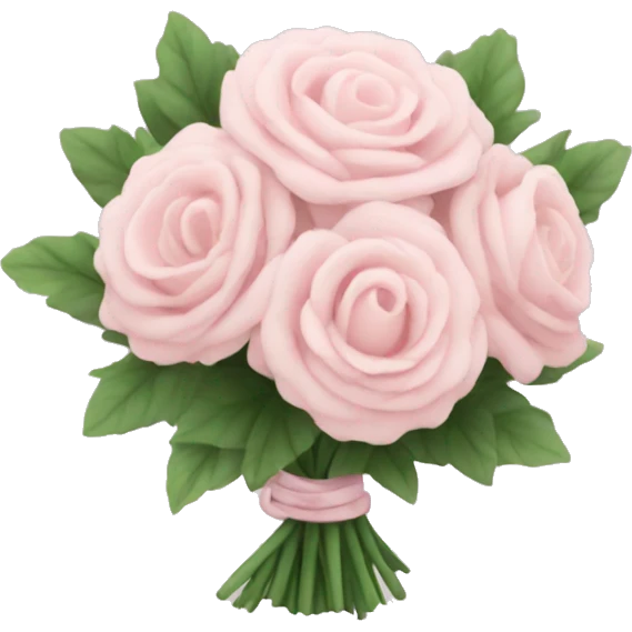 Pale pink bouquet emoji