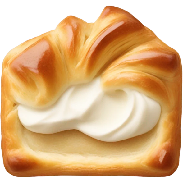 Rectangular danish with cream cheese dollop on top in the middle emoji