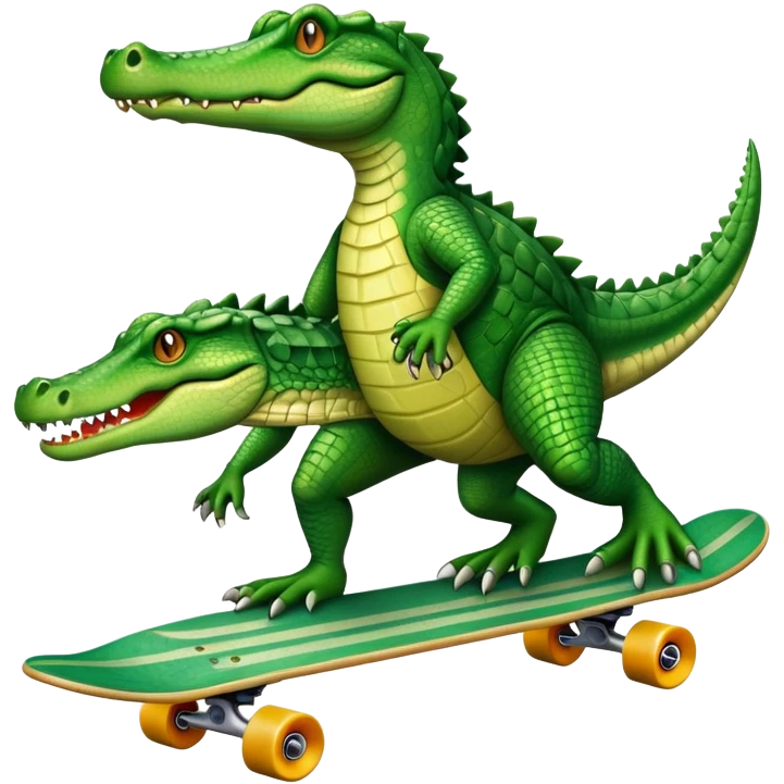 Crocodile on scat bord  emoji