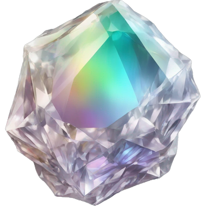 56-carat iridescent diamond crystal cluster emoji