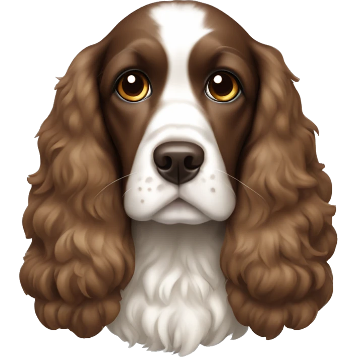 Brown and white cocker spaniel emoji